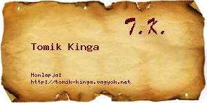 Tomik Kinga névjegykártya