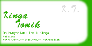 kinga tomik business card